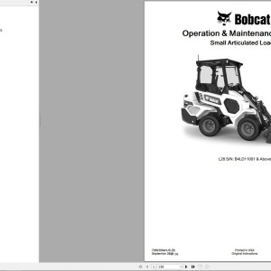 Bobcat L28 Operation and Maintenance Manual 7389399