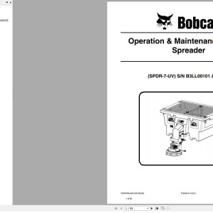 Bobcat SPDR-7-UV Operation and Maintenance Manual 7257542