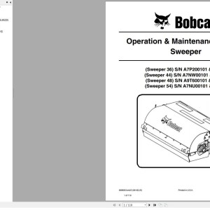 Bobcat 36 44 48 54 Operation and Maintenance Manual 6986561