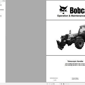 Bobcat T35105 Operation and Maintenance Manual 7400375