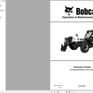 Bobcat T40180 Operation and Maintenance Manual 7400392