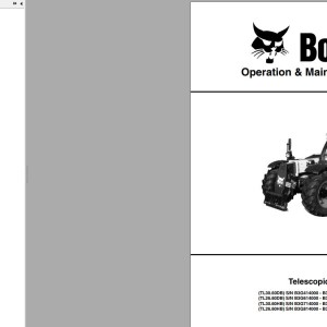 Bobcat TL2660 TL3060 Operation and Maintenance Manual