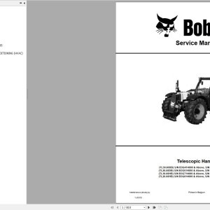 Bobcat TL2660 TL3060 Service Manual