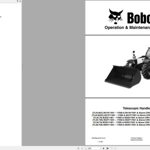 Bobcat TL3465HF TL3570 TL3870HF Operation and Maintenance Manual 7283183