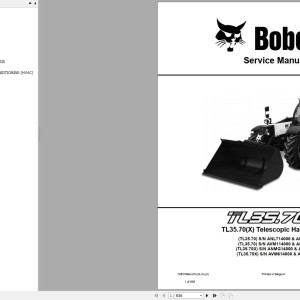 Bobcat TL3570 Service Manual 7283169