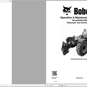 Bobcat V923 Operation and Maintenance Manual 7399968