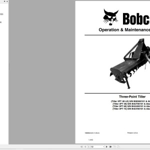 Bobcat 3PT48 to 3PT72 Operation and Maintenance Manual 7383803