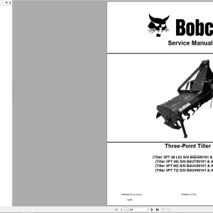 Bobcat 3PT48 to 3PT72 Service Manual 7383804