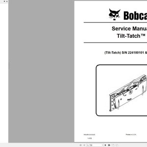 Bobcat Tilt-Tatch Service Manual 6904266