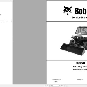 Bobcat 3650 Service Manual 7252958