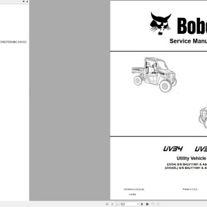 Bobcat UV34 UV34XL Service Manual