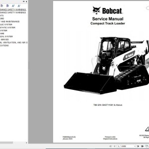 Bobcat T86 Service Manual 7406905enUS 2025