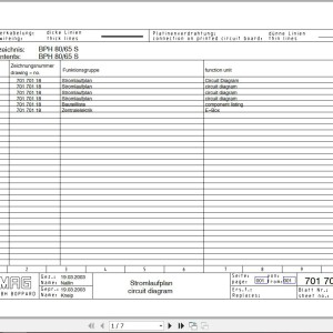 Bomag BPH 80-65 S Electrical Hydraulic Schematic