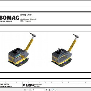 Bomag BPR 35-60 H Electrical Circuit Diagrams