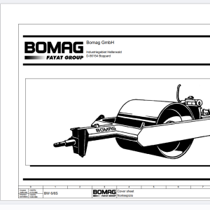Bomag Towed Vibratory Rollers 2023 Schematics Diagram