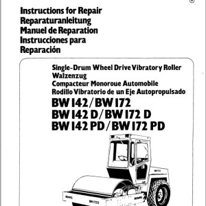 Bomag BW142D Instructions For Repair