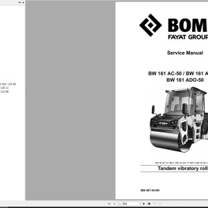 Bomag BW161ADO-50 Service Manual, Service Training