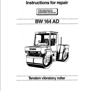 Bomag BW164AD Instructions For Repair