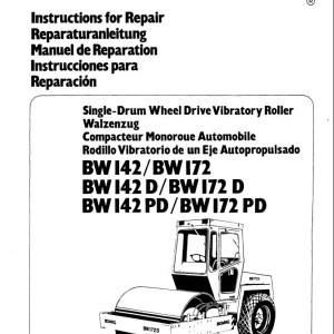 Bomag BW172PD Instructions For Repair