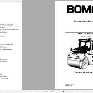 Bomag BW174AD Instructions For Repair