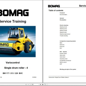 Bomag BW177BVC Service Training