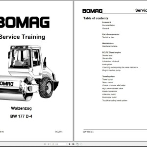 Bomag BW177D-4 Service Training, Instructions For Repair