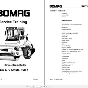 Bomag BW179DH-4 Service training