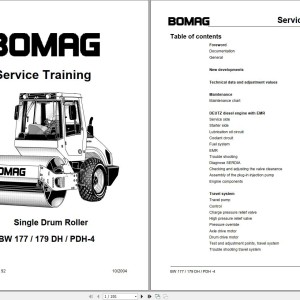 Bomag BW179PDH-4 Service Training