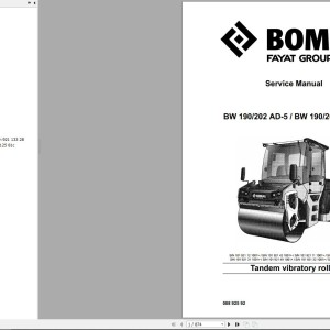 Bomag BW190AD-5 Service Manual