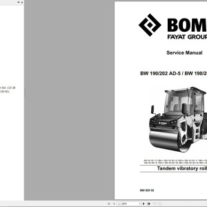 Bomag BW190ADO-5 Service Manual