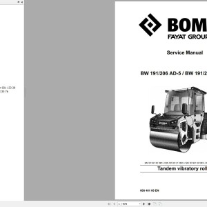 Bomag BW191AD-5 Service Manual