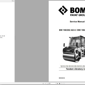 Bomag BW202AD-5 Service Manual, Operating And Maintenance Instructions