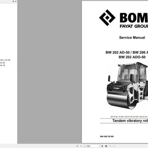 Bomag BW202AD-50 Service Manual, Service Training, Hydraulic Schematic, Electrical Circuit