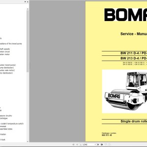 Bomag BW211D-40 BW211PD-40 Service Manual, Service Training, Operating And Maintenance Instruction