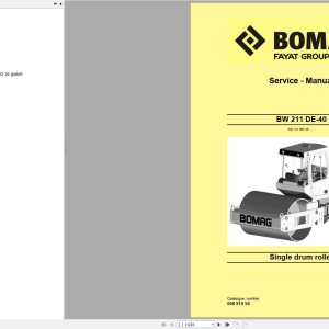 Bomag BW211DE-40 Service Manual, Service Training