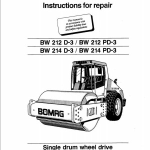 Bomag BW212PD-3 Training Manual, Instruction For Repair