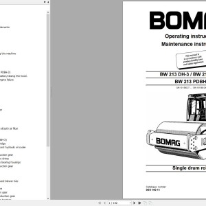 Bomag BW213 PDBH-3 Operating And Maintenance Instruction