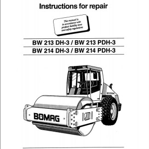 Bomag BW213 PDH-3 Instruction For Repair