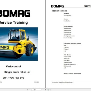 Bomag BW213BVC Service Training