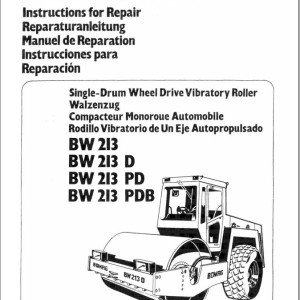 Bomag BW213D, BW213PD, BW213PDB Instruction For Repair