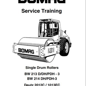 Bomag BW213D_DH_PDH-3 Service Training, Instruction For Repair, Operating And Maintenance Instruction