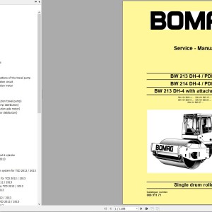 Bomag BW213DH-4, BW213PDH-4 Service Manual, Operating And Maintenance Instruction