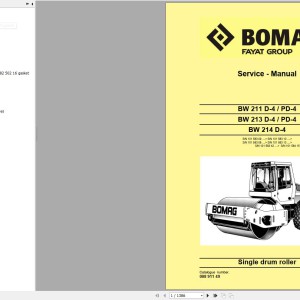 Bomag BW214D-4 Service Manual, Service Training