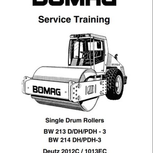 Bomag BW214DH-3 Instruction For Repair, Service Training