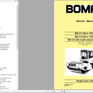 Bomag BW214DH-4, BW214PDH-4 Service Training, Service Manual