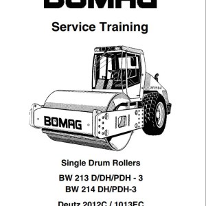 Bomag BW214PDH-3 Service Training, Instruction For Repair