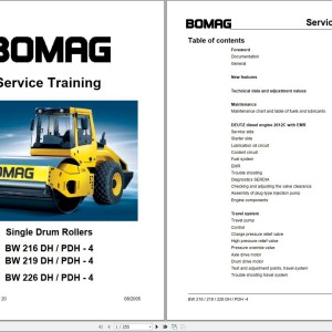 Bomag BW216DH, BW216PDH-4 Service Training