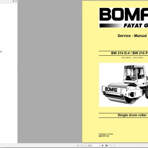 Bomag BW216PD-4 Service Manual