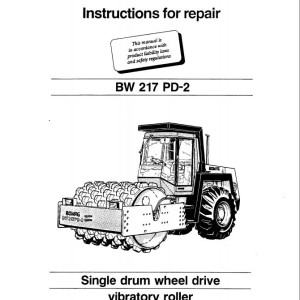 Bomag BW217PD-2 Instruction For Repair