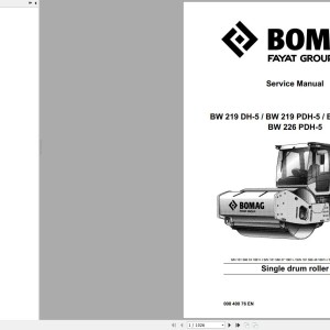 Bomag BW219DH-5 Service Manual